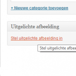 Stel uitgelichte afbeelding in link
