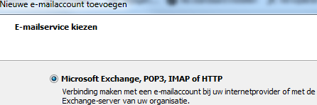 Outlook-emailservice-kiezen